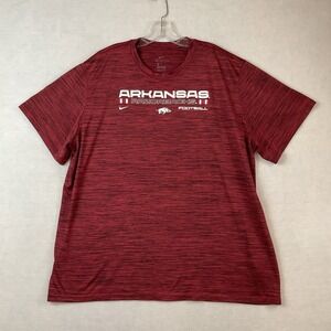 Nike Dri Fit T-Shirt Arkansas Razorbacks Football Mens 3XL Short Sleeve